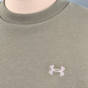 Under Armour Women's Rival Fleece Oversized Crew Neck Sweatshirt Green Large